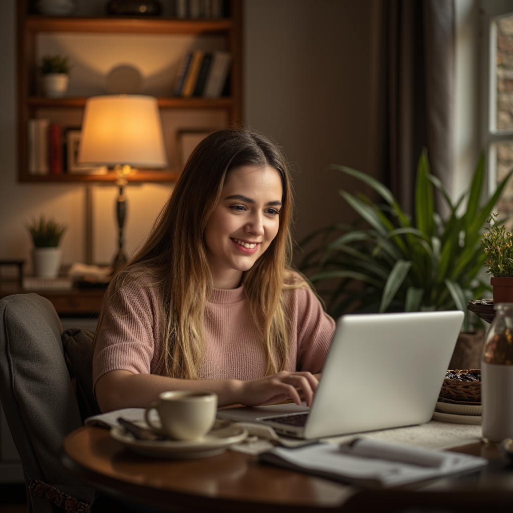 Chargée de communication au travail sur un plan de communication